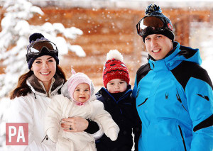 Kate e William con Charlotte e George